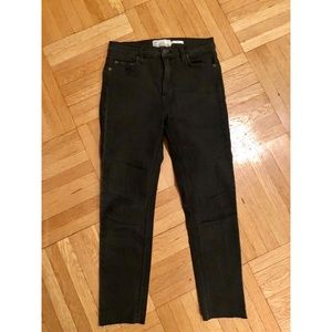 Free People Denim Hi Rise Roller Crop